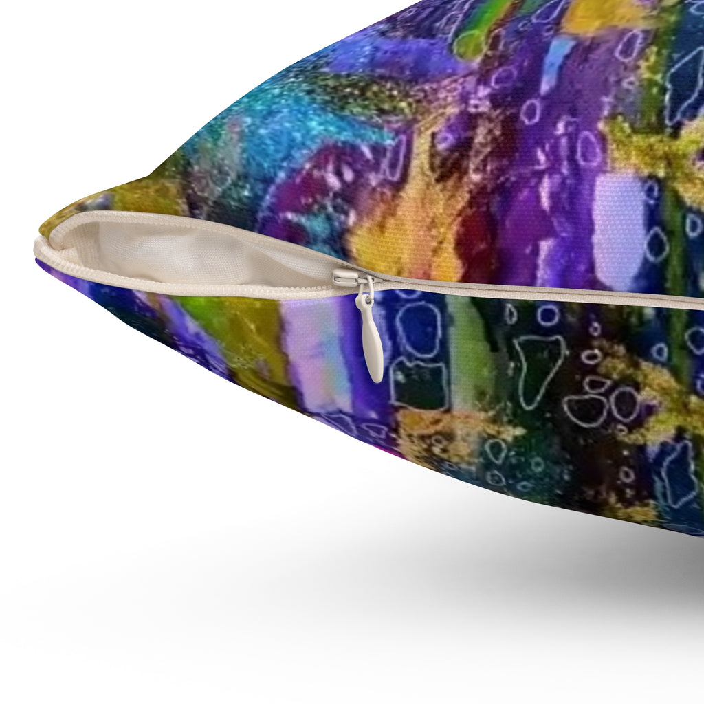 Vibrant Abstract Art Square Pillow for Home Decor