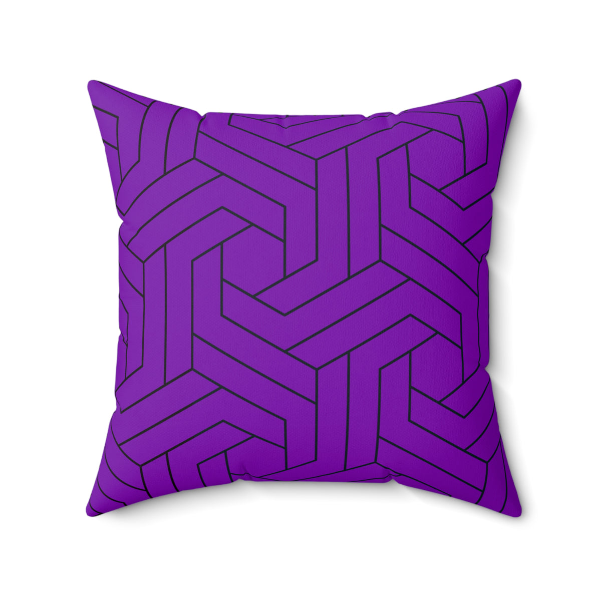 Modern Geometric Purple Throw Pillow for Stylish Home Décor Purple & Black