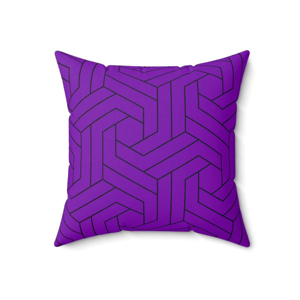 Modern Geometric Purple Throw Pillow for Stylish Home Décor Purple & Black
