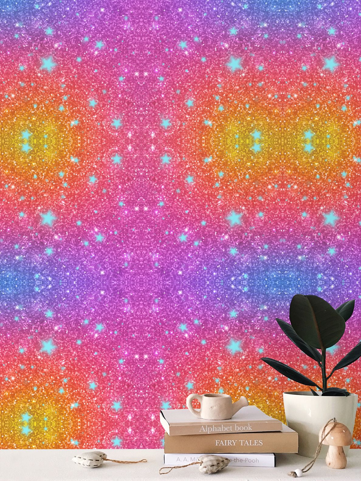 Sparkle Sunset Repeat Pattern Wallpaper