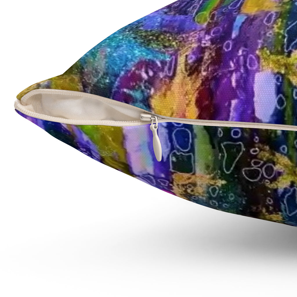 Vibrant Abstract Art Square Pillow for Home Decor