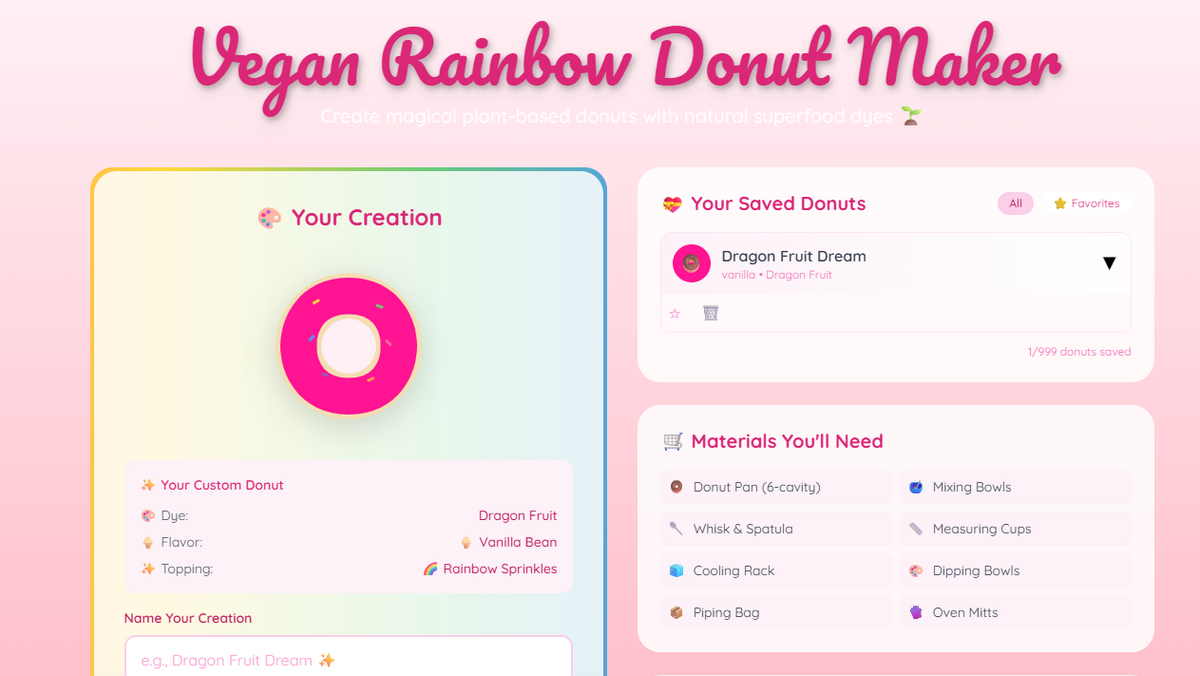 Pretty Yummy Kitchen - A.I. Inspired Vegan Donut Maker