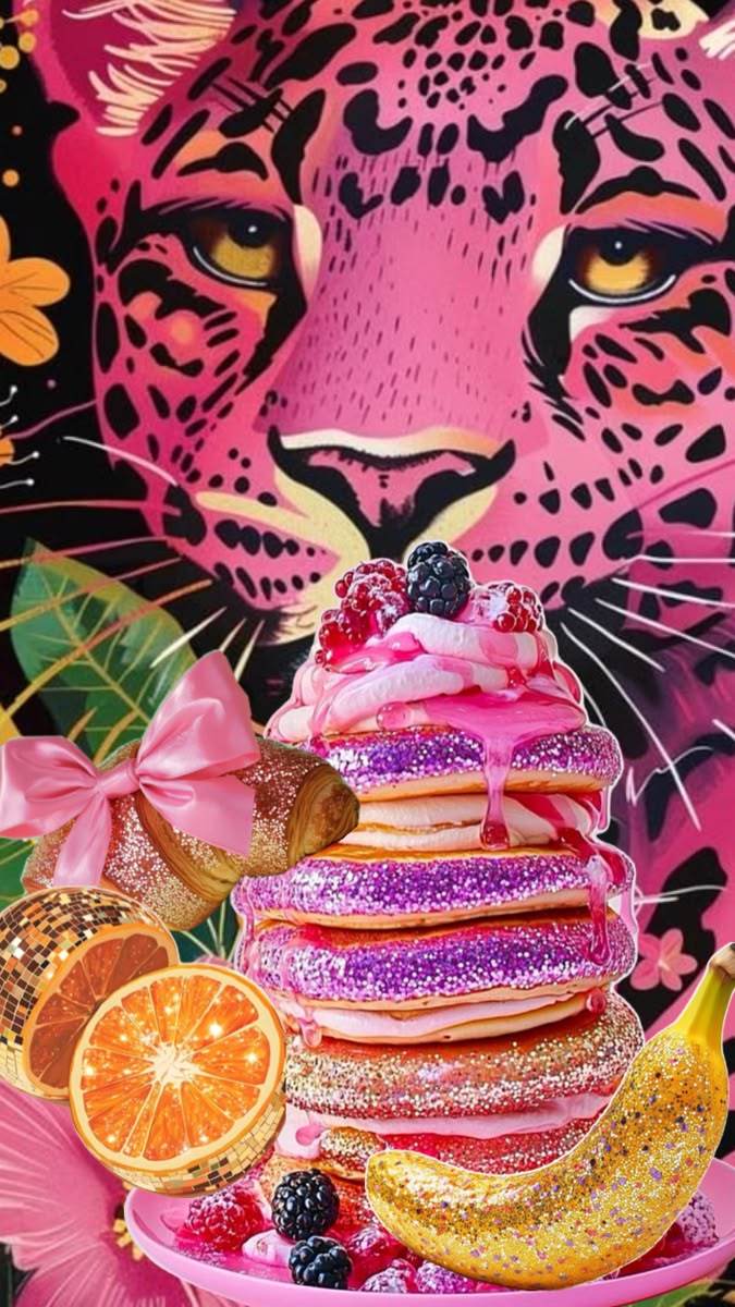 Pink Glitter Pancakes
